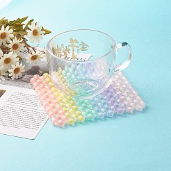 Tappetino per tazza con perle di zucca in acrilico trasparente a 6 colori&nbsp;AJEW-CM00001