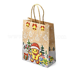 Bolsas de papel con asas y estampados navideños&nbsp;ABAG-B008-03