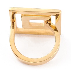 Ionenplattierung (IP) Unisex 304 Edelstahl Fingerringe&nbsp;RJEW-Z008-09-G