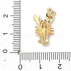 Pendentifs avec zircon cubiques à micro-pavés en laiton&nbsp;KK-H255-01B-G02