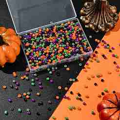 100 g 4 Farben Halloween Backfarbe K9 Glasperlen&nbsp;SEED-FS0001-42