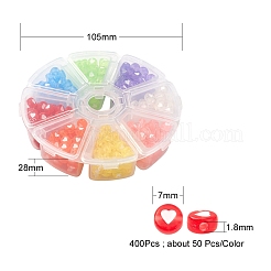 400pcs 8 Farben transparente Acrylperlen&nbsp;TACR-YW0001-44