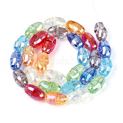 Chapelets de perles en verre transparent électrolytique&nbsp;EGLA-N025-05B-A01