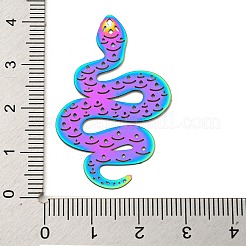 Pendentifs en métal gravé avec placage ionique (IP) 201 en acier inoxydable&nbsp;STAS-G328-03RC