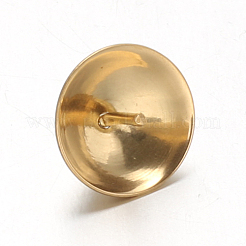 Ionenbeschichtung (IP) 304 Edelstahl Tasse Perle Peg Bails Pin Anhänger&nbsp;STAS-F094-03C-G-1