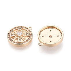 Ciondoli in ottone con pavé di zirconi chiari&nbsp;KK-T081-04G