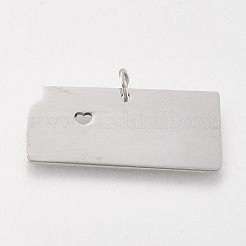 Pendentifs en acier inoxydable 201 résistant au ternissement&nbsp;STAS-T038-76