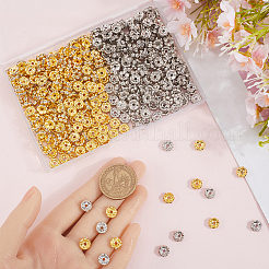 Perline distanziali in strass in ottone 400 pz 2 colori&nbsp;RB-SP0001-03B
