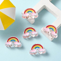 5 pezzo di perle di smalto acrilico trasparente&nbsp;OACR-YW0001-31A