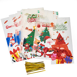 40 Stück 4 Stile Weihnachtsthema OPP selbstklebende Keks- und Snack-Verpackungsbeutel&nbsp;CON-TAC0010-90A