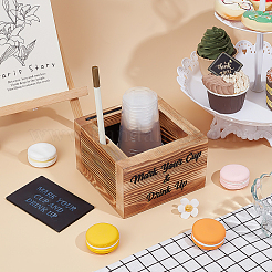 1 Stück bedruckte Schmuckverpackungsboxen aus Holz&nbsp;CON-PH0003-37