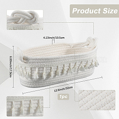 Panier de rangement tissé en corde de coton&nbsp;AJEW-WH20020-153B