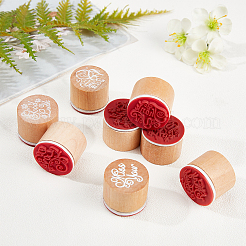 Stempel aus Kiefernholz&nbsp;DIY-OC0003-73