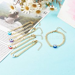 Bracciali a maglie rotonde piatte in argilla polimerica&nbsp;BJEW-JB06557