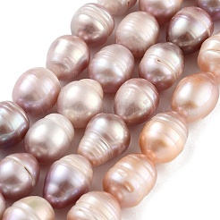 Fili di perle di perle d'acqua dolce coltivate naturali&nbsp;PEAR-P062-12C