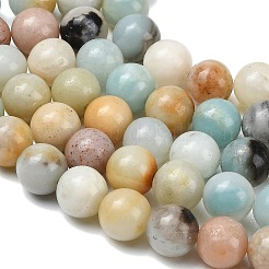 Brins de perles d'amazonite de fleurs naturelles&nbsp;G-F826-C01-8mm