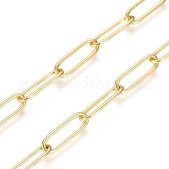3.28 pieds de chaînes de trombones en laiton soudé&nbsp;X-CHC-D025-03G