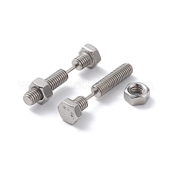 Anlaufgeschützter Ohrkegel-Stretcher aus 304er Edelstahl mit Schraubbolzen für Damen und Herren&nbsp;EJEW-F312-08P