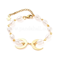 Bracciali a mezzaluna in ottone&nbsp;BJEW-JB05557