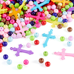 DIY-Kreuz-Acryl-Anhänger-Halsketten-Schmuckherstellungsset&nbsp;DIY-TA0011-11
