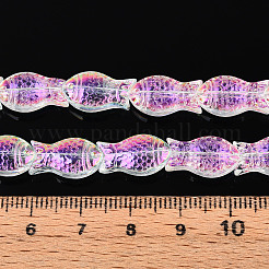 Brins de perles de verre électrolytiques transparentes&nbsp;GLAA-T023-40B-01