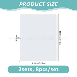 Feuilles intercalaires à onglets d'index en plastique pour cahiers reliés par disques&nbsp;AJEW-WH0270-719C-04