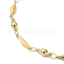Bracelets à maillons losanges en acier inoxydable 304 avec placage ionique (IP) pour femmes&nbsp;BJEW-D023-01G
