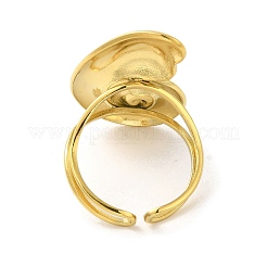 Anello polsino aperto a spirale in acciaio inossidabile 304 con placcatura ionica (ip) per donna&nbsp;RJEW-C083-04G