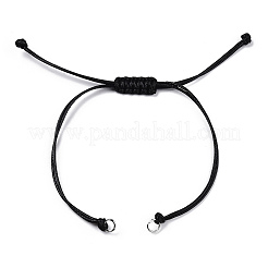 Bracelets coréens tressés en corde de polyester ciré&nbsp;MAK-T010-01P