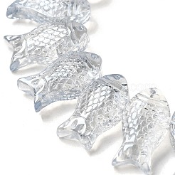 Chapelets de perles en verre transparent électrolytique&nbsp;EGLA-C007-08A