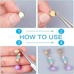 50 pièce de boucles d'oreilles à tige en acier inoxydable 304 avec placage ionique (IP)&nbsp;STAS-AR0002-52