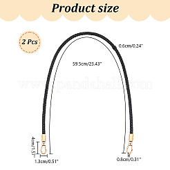 Anses de sac tressées en similicuir pu&nbsp;PURS-WH0005-96A-02G