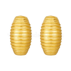 Orecchini ovali a strisce geometriche in acciaio inossidabile 304&nbsp;IX6748
