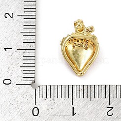 Latón micro pavé colgantes de esmalte de circonio cúbico&nbsp;KK-L231-20G