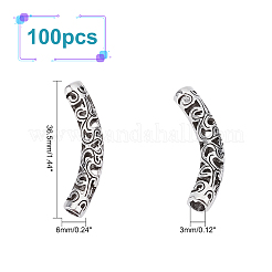 100 pz perline tubolari in lega stile tibetano&nbsp;FIND-PH0003-92