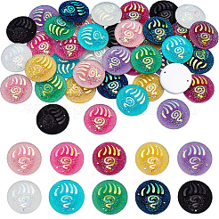 40 pièce de strass ronds et plats de 10 couleurs avec empreinte de patte en résine à coudre&nbsp;DIY-FG0008-76