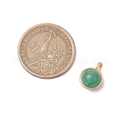 Dijes redondos de jade mashan natural envuelto en alambre de cobre&nbsp;PALLOY-JF03409