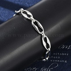 304 Edelstahl Kaffeebohnen-Kettenarmbänder für Frauen und Männer&nbsp;BJEW-F488-45P