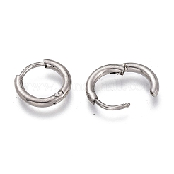 Pendientes de aro huggie de acero inoxidable 201 resistentes al deslustre&nbsp;EJEW-L256-05M-P