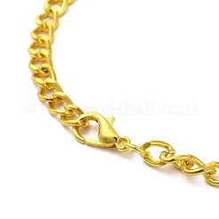Collier pendentif croix avec jésus en alliage avec chaînes en fer&nbsp;NJEW-D048-04AG
