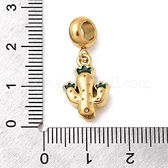 Europäische Anhänger aus 304 Edelstahl mit grüner Emaille&nbsp;STAS-D153-15G