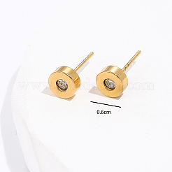 Flache runde Ohrstecker aus 201 Edelstahl&nbsp;TL9251