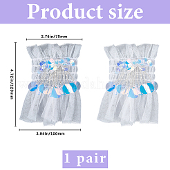 Manches amovibles en dentelle de nylon à paillettes&nbsp;AJEW-WH20033-035