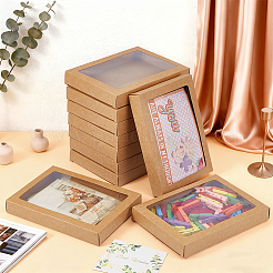 Boîte de rangement pour cartes de vœux en papier kraft&nbsp;LS-OFST-WH0004-036C