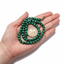 Chapelets de perles en malachite naturelle&nbsp;G-O166-07A-6mm