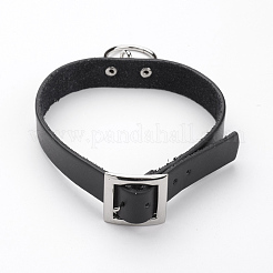 Collane di choker in pelle di pelle di punk rock style&nbsp;X-NJEW-D287-06
