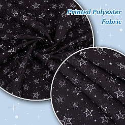 Tela de poliéster estampada de halloween&nbsp;DIY-WH0430-472C