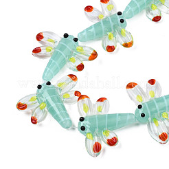Fili di perline di lampwork fatti a mano a tema autunnale&nbsp;LAMP-Q031-017C