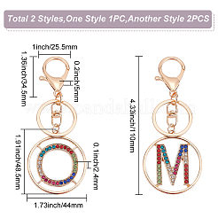 Legierung bunter strass keychain&nbsp;KEYC-WR0001-26