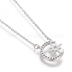 Colgante de latón micro pavé colgante de circonio cúbico&nbsp;NJEW-I230-20